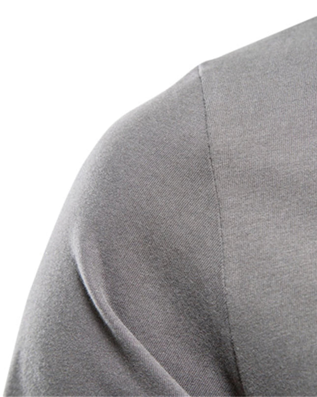 100% Cotton Long Sleeve T-Shirt for Men - Casual Spring Style
