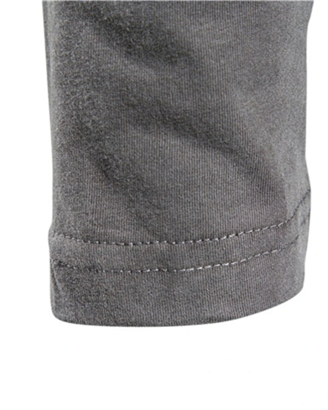 100% Cotton Long Sleeve T-Shirt for Men - Casual Spring Style