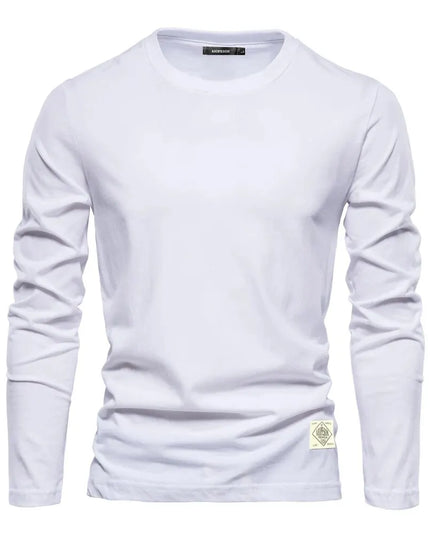 100% Cotton Men's Long Sleeve T-Shirt - Casual Spring Style