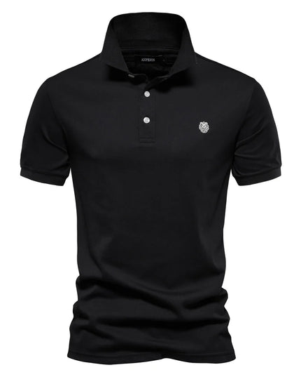 100% Cotton Men's Polo Shirt - Solid Color for Summer