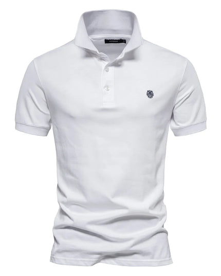 100% Cotton Men's Polo Shirt - Solid Color for Summer