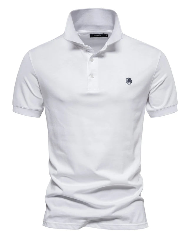 100% Cotton Men's Polo Shirt - Solid Color for Summer