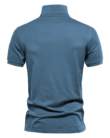 100% Cotton Men's Polo Shirt - Solid Color for Summer