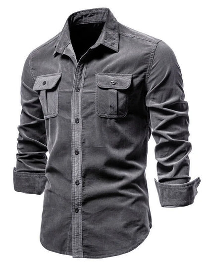 100% Cotton Men's Slim Fit Casual Shirt - Autumn Fashion