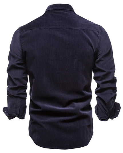 100% Cotton Men's Slim Fit Casual Shirt - Autumn Fashion