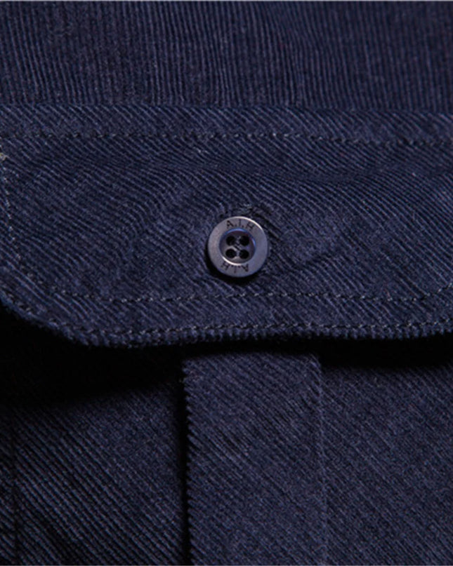 100% Cotton Men's Slim Fit Casual Shirt - Autumn Fashion