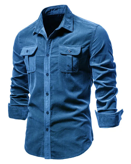 100% Cotton Men's Slim Fit Casual Shirt - Autumn Fashion