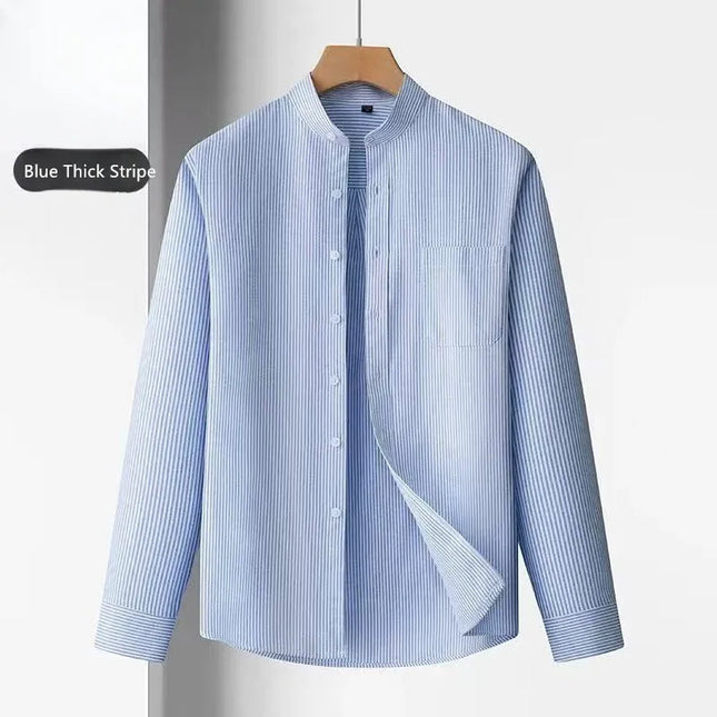 100% Cotton Oxford Mens Dress Shirt - Long Sleeve Smart Casual Fit