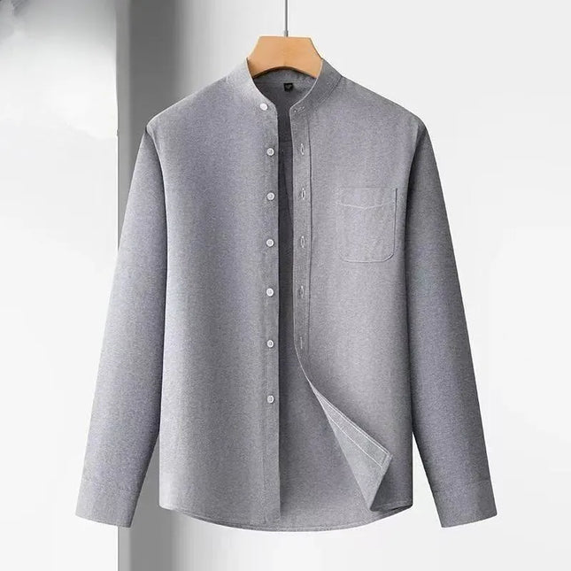 100% Cotton Oxford Mens Dress Shirt - Long Sleeve Smart Casual Fit