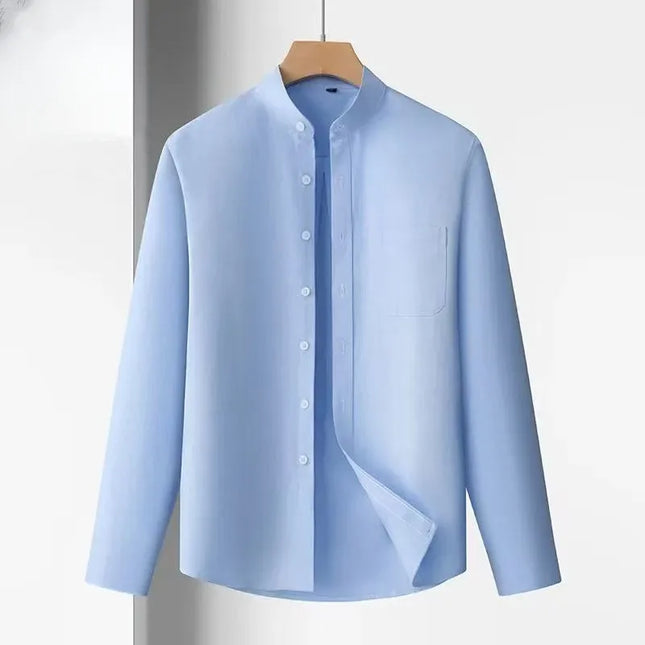 100% Cotton Oxford Mens Dress Shirt - Long Sleeve Smart Casual Fit