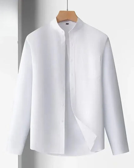 100% Cotton Oxford Mens Dress Shirt - Long Sleeve Smart Casual Fit