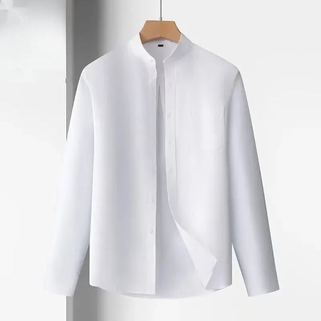100% Cotton Oxford Mens Dress Shirt - Long Sleeve Smart Casual Fit