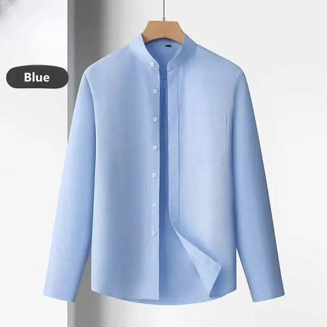 100% Cotton Oxford Mens Dress Shirt - Long Sleeve Smart Casual Fit