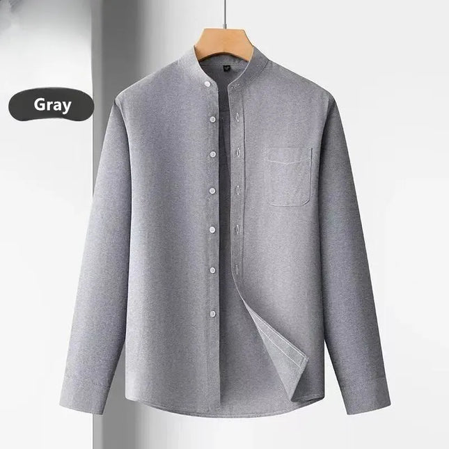 100% Cotton Oxford Mens Dress Shirt - Long Sleeve Smart Casual Fit