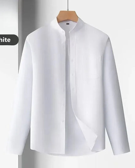 100% Cotton Oxford Mens Dress Shirt - Long Sleeve Smart Casual Fit