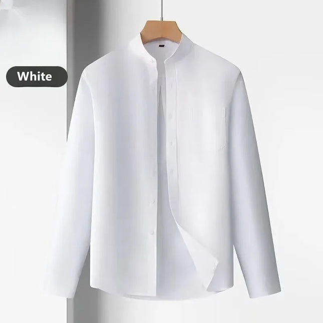 100% Cotton Oxford Mens Dress Shirt - Long Sleeve Smart Casual Fit