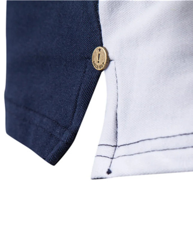 100% Cotton Polo Shirt - Short-Sleeved Badge Embroidery