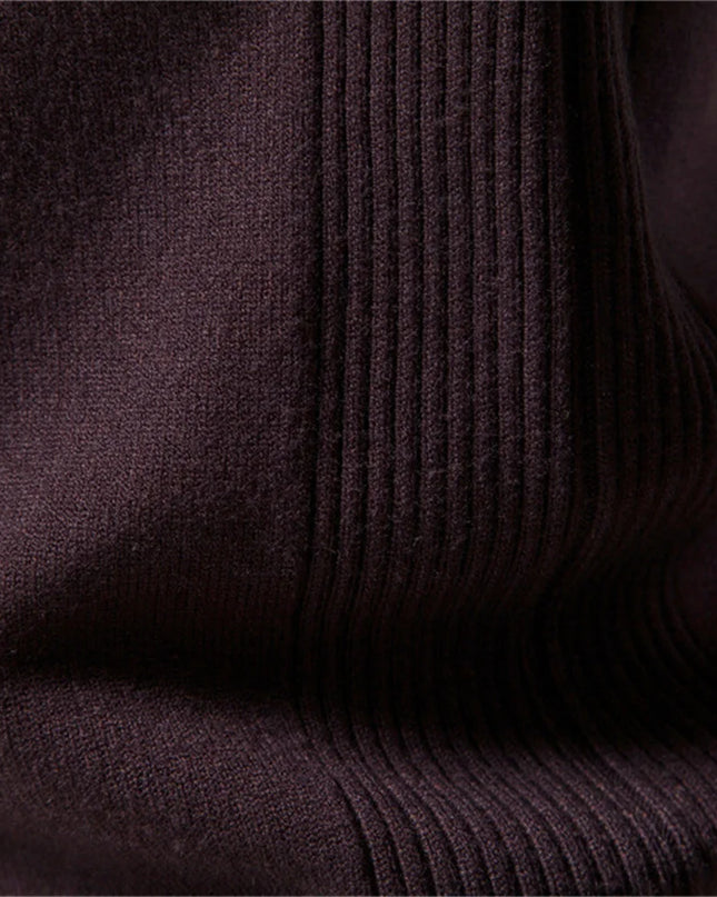 2021 Men's Casual O-Neck Pullover Sweater - Slim Fit, Warm Colors