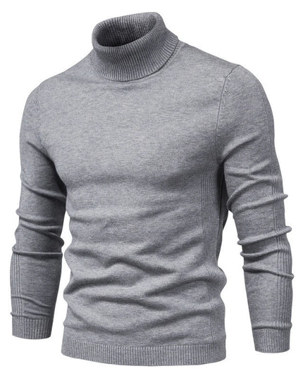 2021 Men's Casual Turtleneck Sweater - Warm Solid Color Pullover