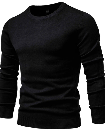 2021 Winter Thickness Pullover - Men's O-neck Slim Solid Sweater