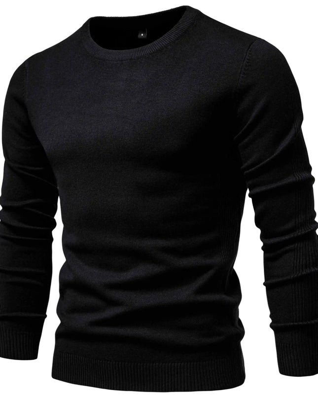 2021 Winter Thickness Pullover - Men's O-neck Slim Solid Sweater