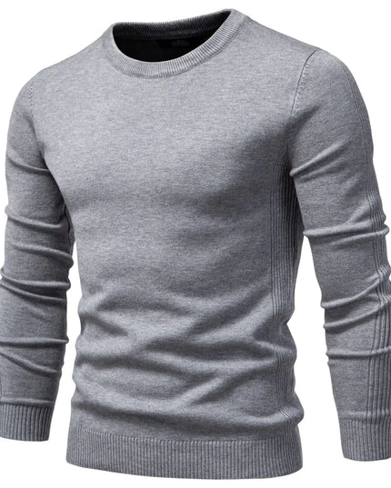 2021 Winter Thickness Pullover - Men's O-neck Slim Solid Sweater