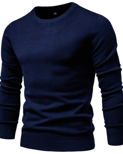 2021 Winter Thickness Pullover - Men's O-neck Slim Solid Sweater