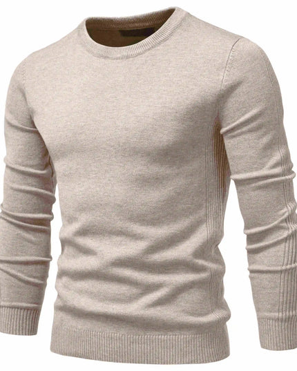 2021 Winter Thickness Pullover - Men's O-neck Slim Solid Sweater