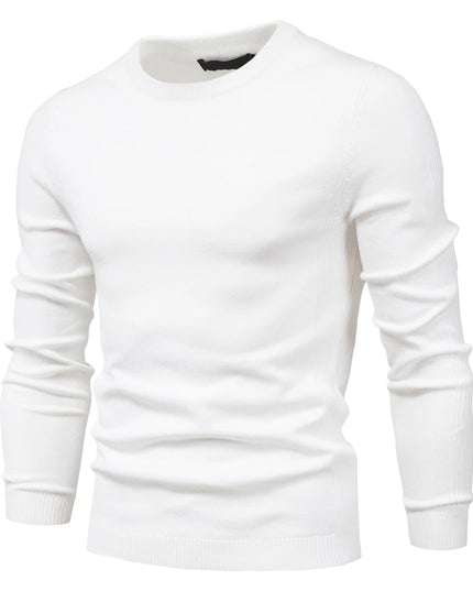2021 Winter Thickness Pullover - Men's O-neck Slim Solid Sweater