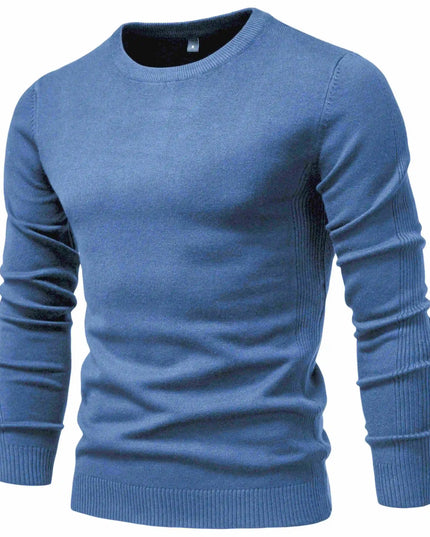 2021 Winter Thickness Pullover - Men's O-neck Slim Solid Sweater