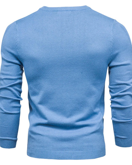 2021 Winter Thickness Pullover - Men's O-neck Slim Solid Sweater