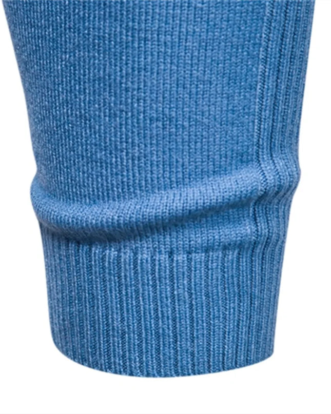 2021 Winter Thickness Pullover - Men's O-neck Slim Solid Sweater