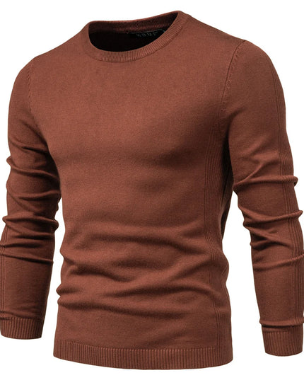 2021 Winter Thickness Pullover - Men's O-neck Slim Solid Sweater