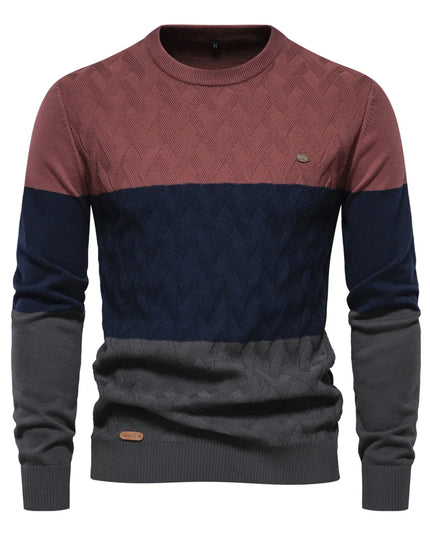 2023 Autumn & Winter Patchwork Sweater - High Quality Cotton Pullover