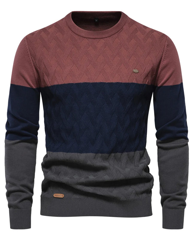 2023 Autumn & Winter Patchwork Sweater - High Quality Cotton Pullover