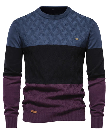 2023 Autumn & Winter Patchwork Sweater - High Quality Cotton Pullover