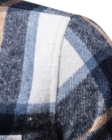 2023 Autumn Winter Plaid Shirt for Men - Casual Over Jacket Style