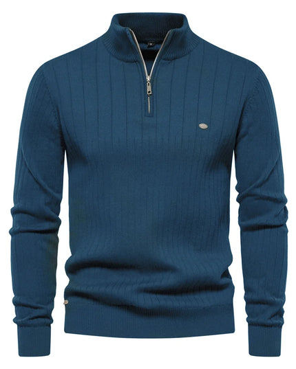 2023 Autumn Zipper Pullover Sweater - High Quality Cotton