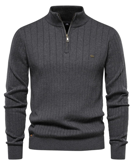 2023 Autumn Zipper Pullover Sweater - High Quality Cotton
