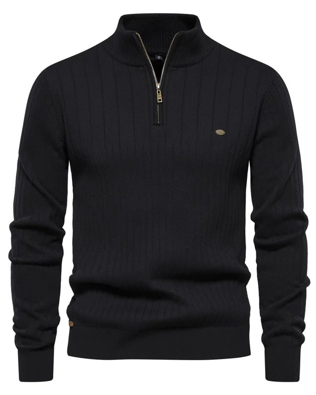 2023 Autumn Zipper Pullover Sweater - High Quality Cotton