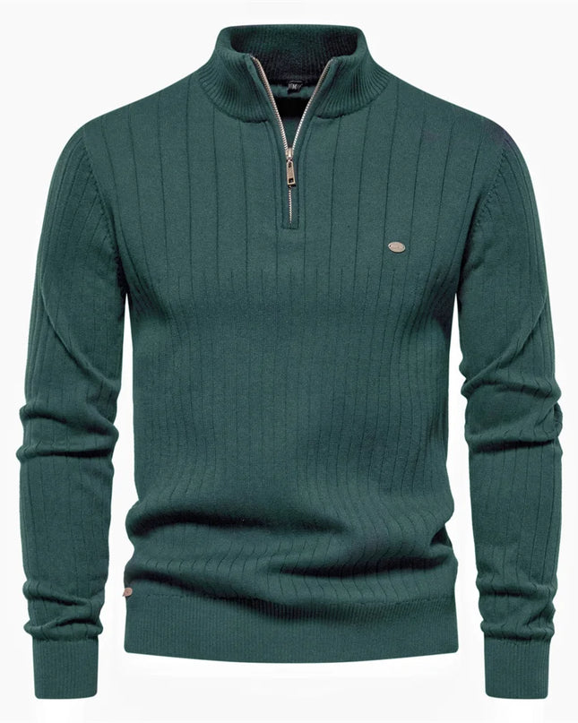 2023 Autumn Zipper Pullover Sweater - High Quality Cotton