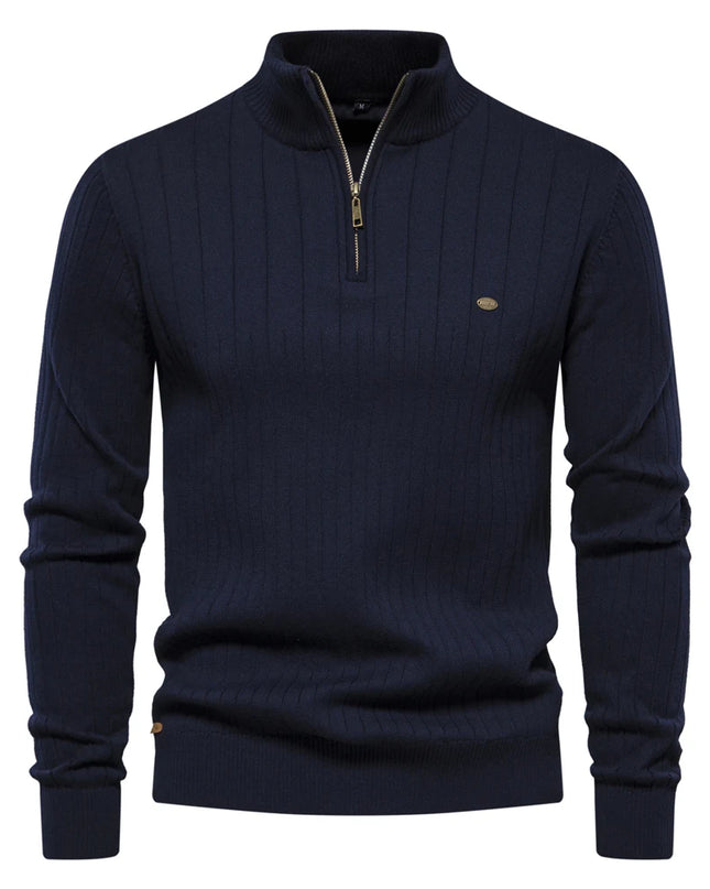 2023 Autumn Zipper Pullover Sweater - High Quality Cotton