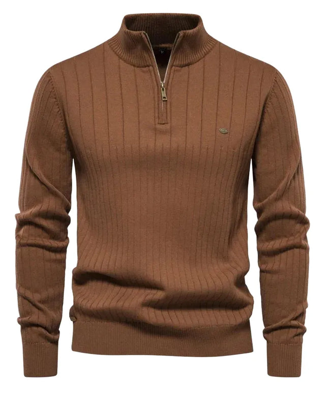 2023 Autumn Zipper Pullover Sweater - High Quality Cotton