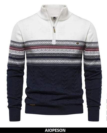 2023 High-Quality Men's Cotton Sweater - Ethnic Pattern, Warm Design