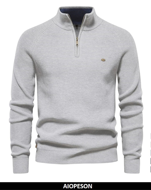 2023 Men’s Autumn Cotton Zipper Cardigan - Casual & Warm Sweater