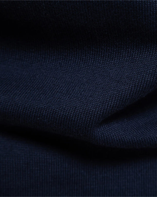 2023 Men’s Cotton Polo Neck Sweater - Casual High-Quality Pullover