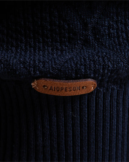 2023 Men’s Cotton Polo Neck Sweater - Casual High-Quality Pullover