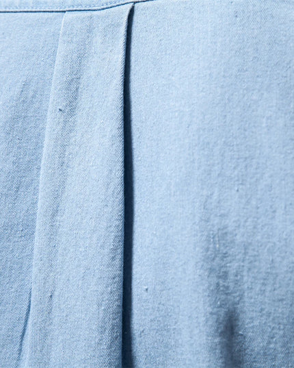2023 Men's Denim Shirt - Casual Cotton Slim Fit with Double Pockets