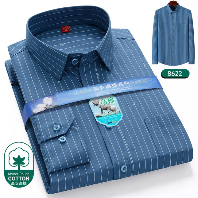 2024 Luxury Men's Long Sleeve Printed Shirt - Formal Fashion Style