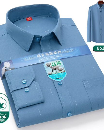 2024 Luxury Men's Long Sleeve Printed Shirt - Formal Fashion Style